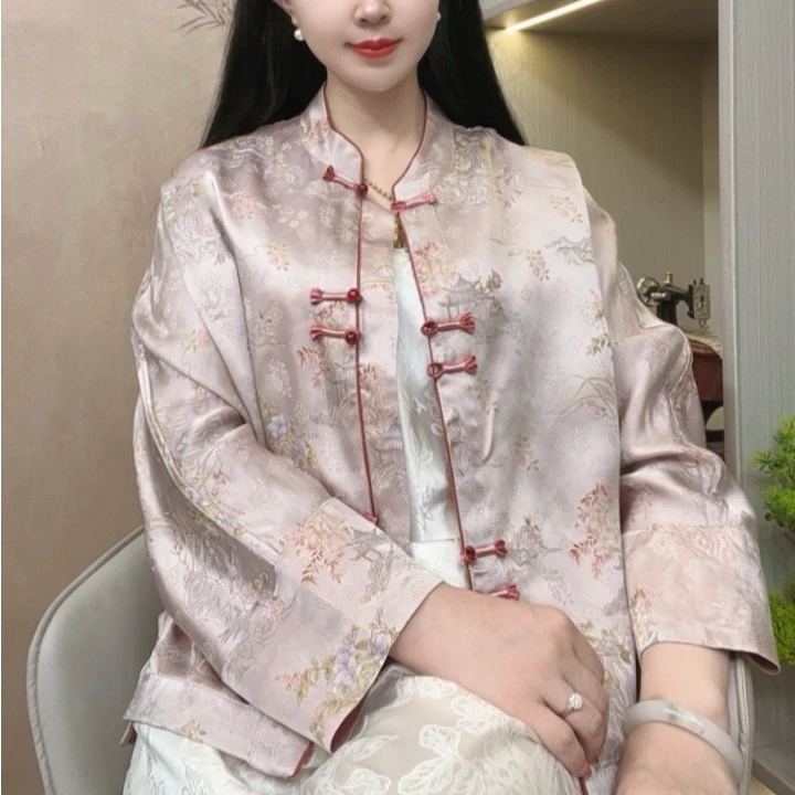 【如画】新款夏季中国风新中式上衣宽松国风立领气质显瘦外套