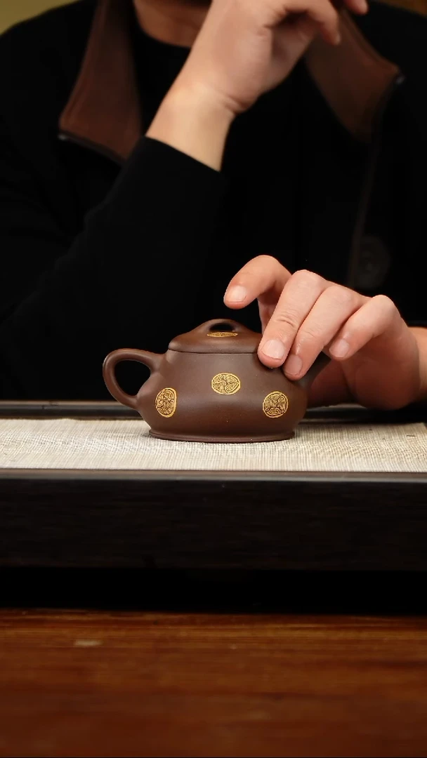 茶壶紫砂绞泥柱瓢