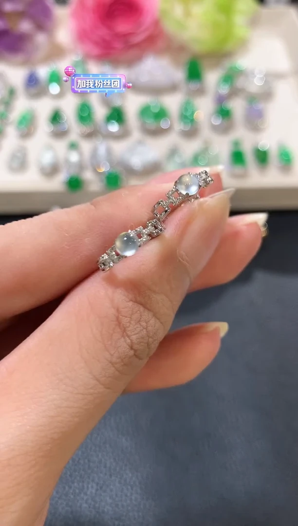 18K金镶嵌翡翠耳饰z14多样性一件发货