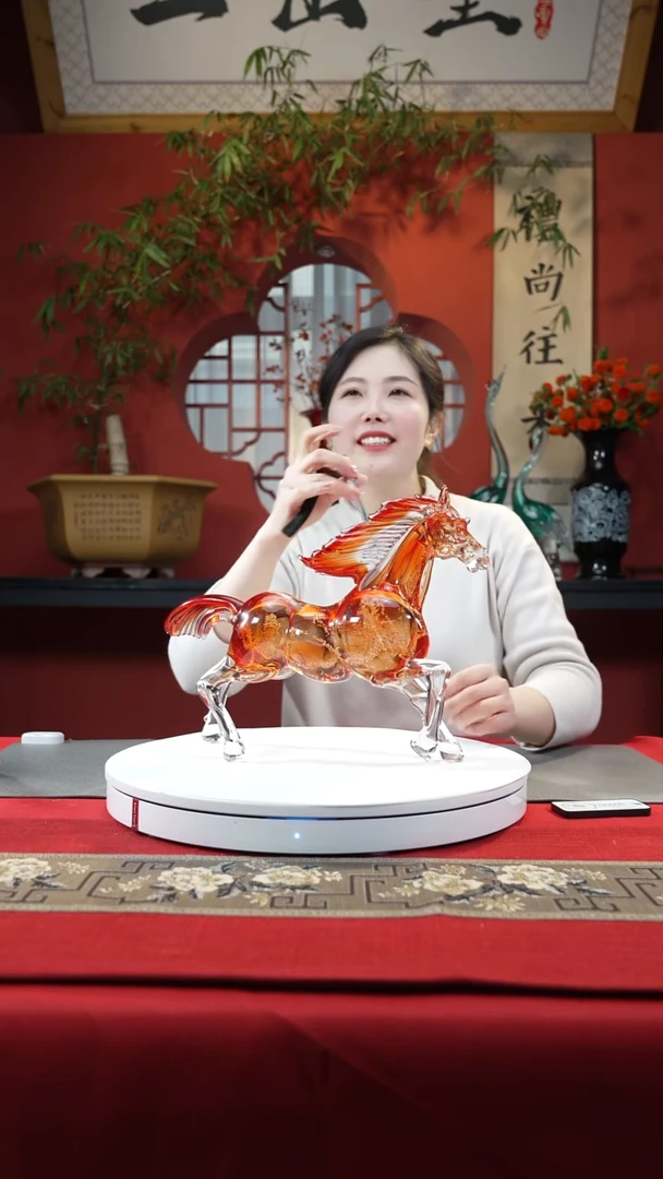 【闪购商品】琉璃手工艺品红马