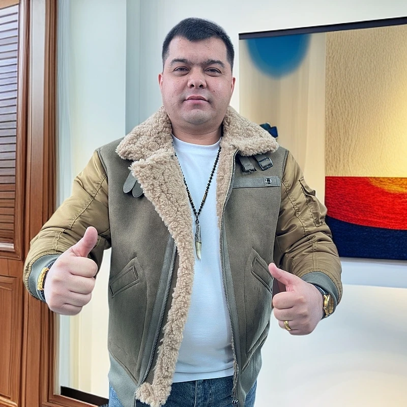 外套红色工装加厚夹棉连帽男装6666