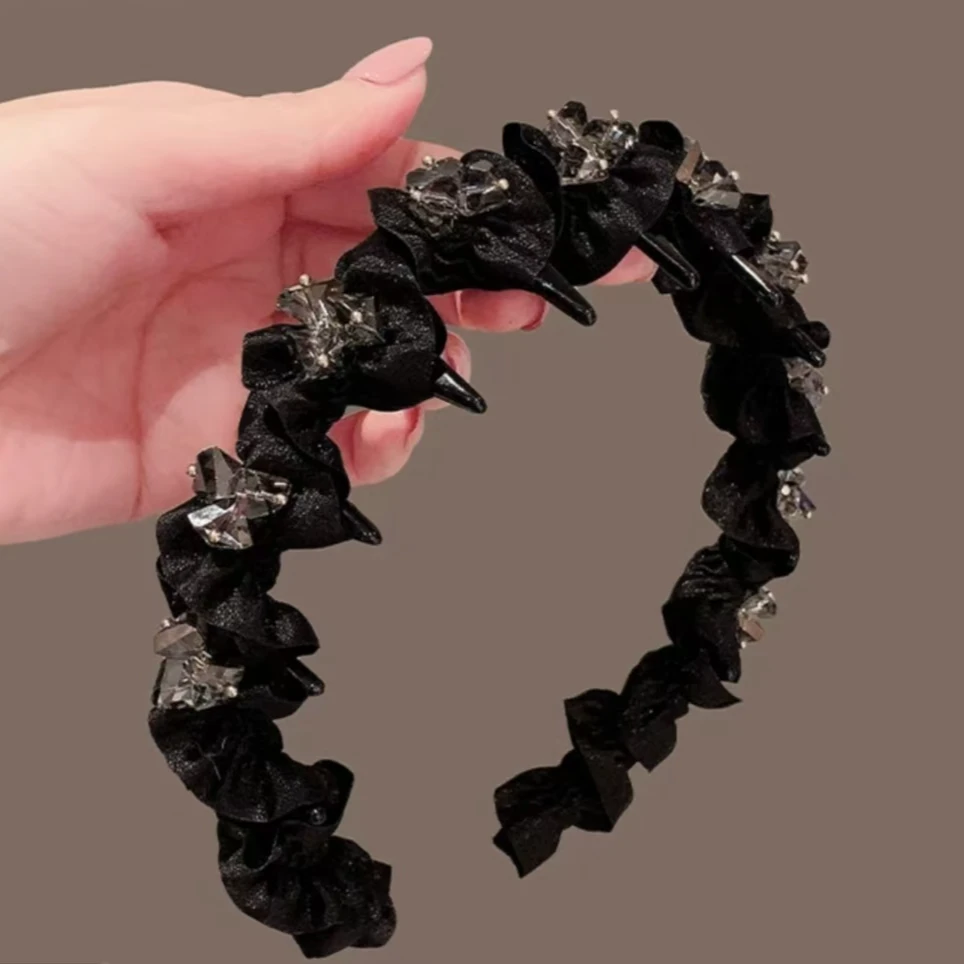 【艾拉公主】木耳边缠绕高颅顶显发量波浪发箍新款气质头箍女发饰