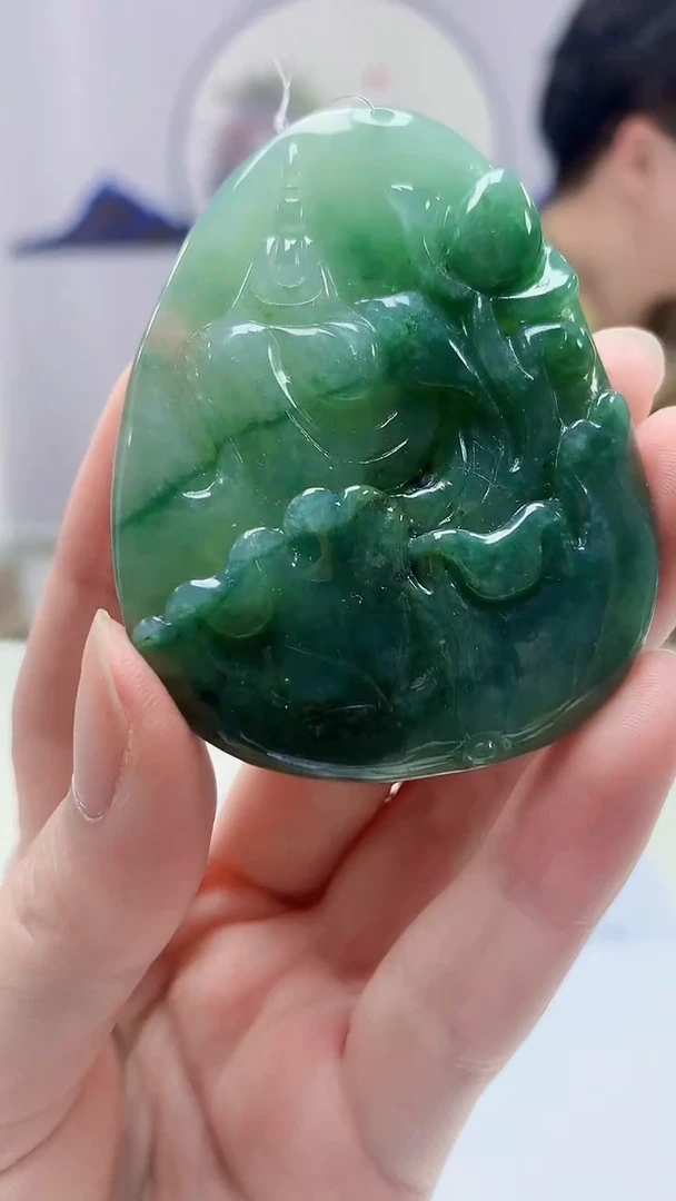 【闪购商品】定制翡翠未镶嵌4688zm-毛货挂件28观音