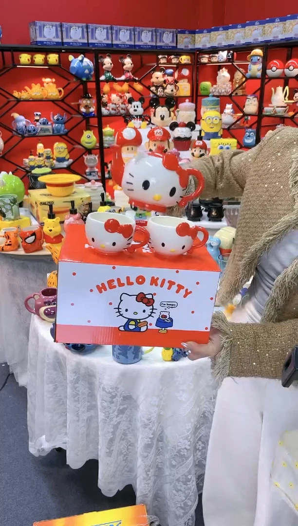 【闪购商品】.@@凯特猫一壶二杯（陶瓷）