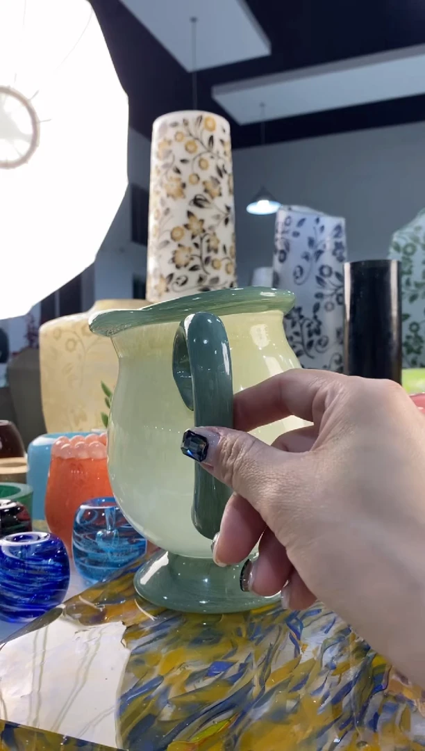 慕忆家手作琉璃花瓶微瑕