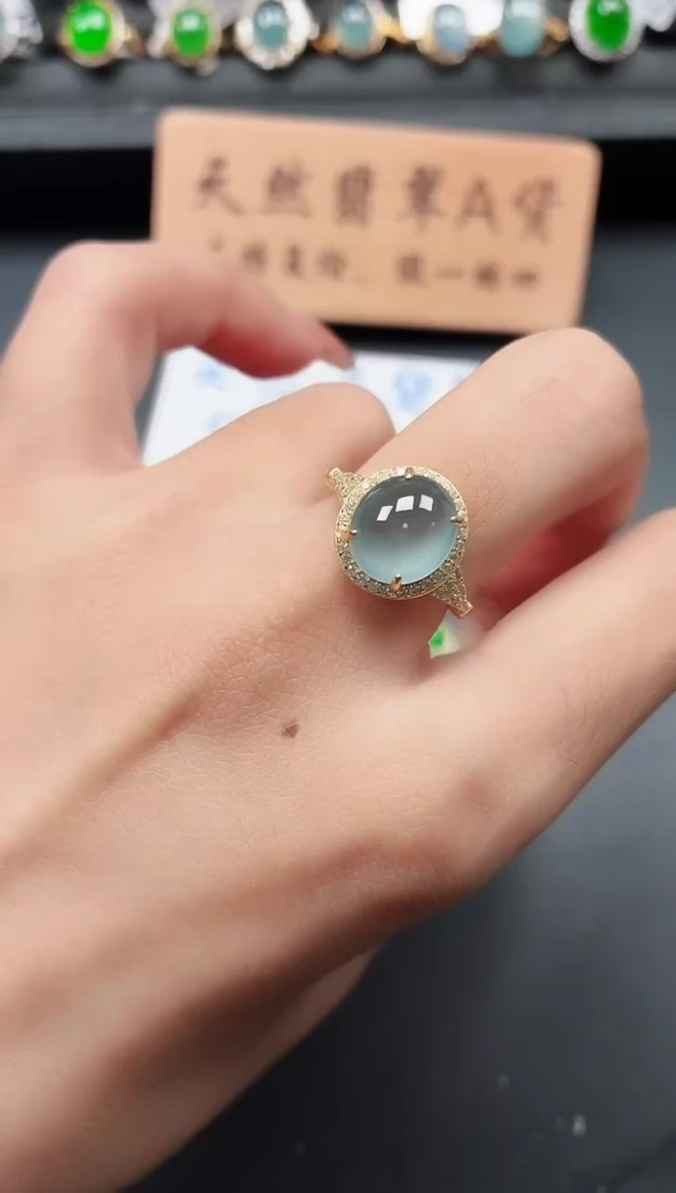 银S925镶嵌戒指翡翠11111