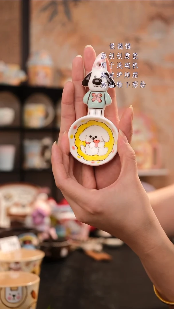 摆件景德镇手工手绘设计师款