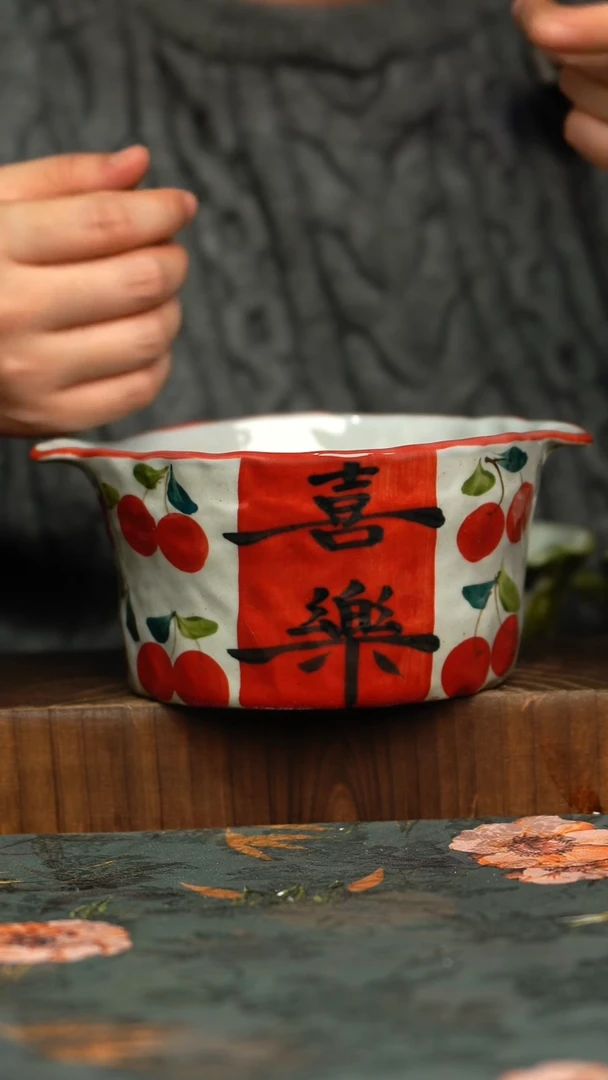 杯釉下彩手工手绘同款陶器