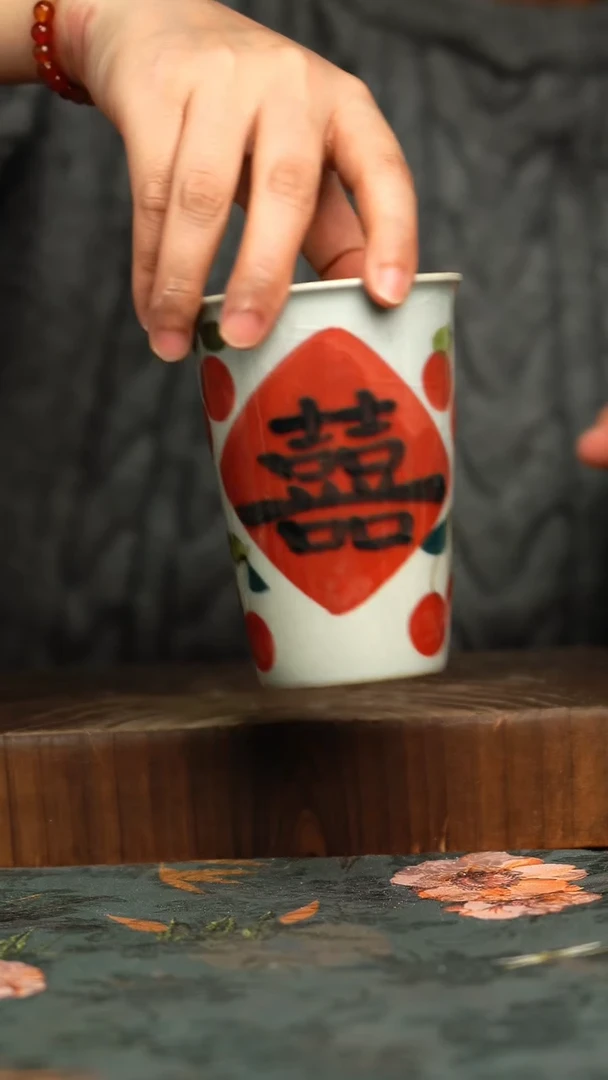 杯釉下彩手工手绘同款陶器