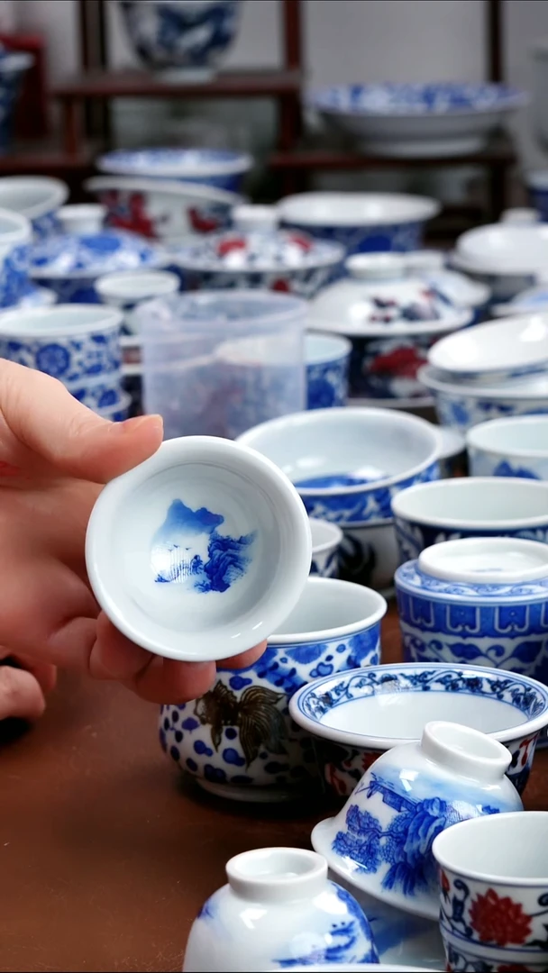 景德镇高端茶器景德镇墨奈纯手工手绘高端茶器