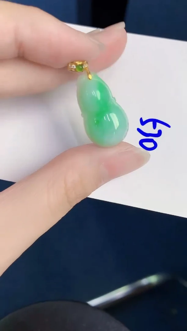 翡翠银S925镶嵌颈饰天然翡翠缅甸A货