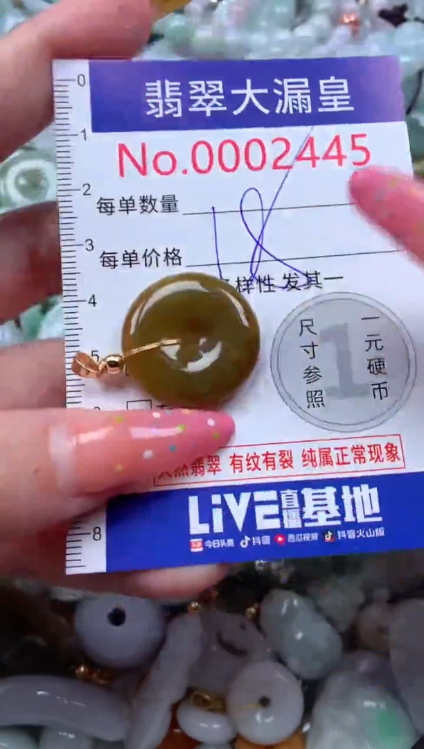 翡翠未镶嵌吊坠(不含链)2445