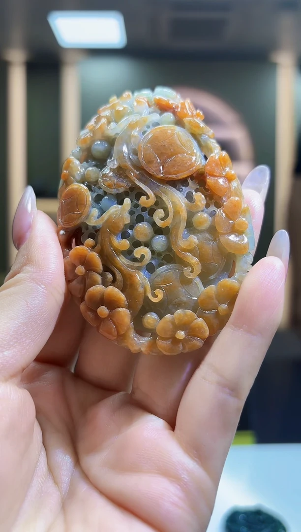 定制翡翠未镶嵌07/0625/Y/花鸟