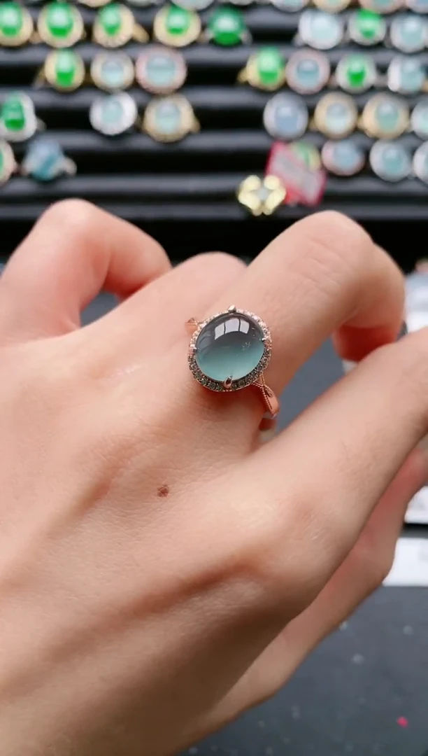 【闪购商品】翡翠戒指银S925镶嵌111111