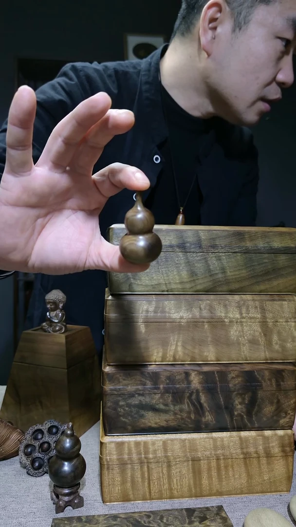 金丝楠金丝楠木乌木葫芦小把件