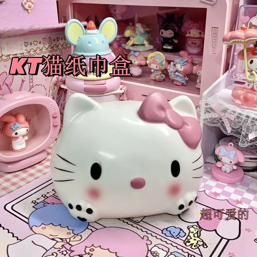 【新奇特好物】高颜值凯蒂猫纸巾盒hellokitty搪胶可爱KT猫抽纸筒