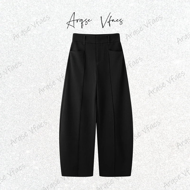 [ARQSEVFAES正品]—2025秋新款高腰显瘦阔腿直筒休闲裤女AR304111