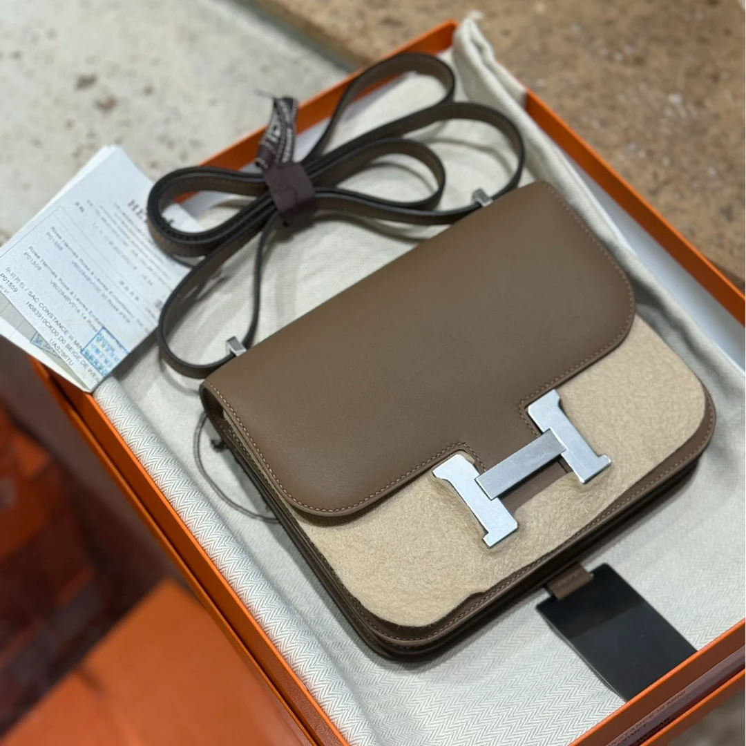 99新 Hermes/爱马仕 康康19 威马犬色 拆单链接 实价63000