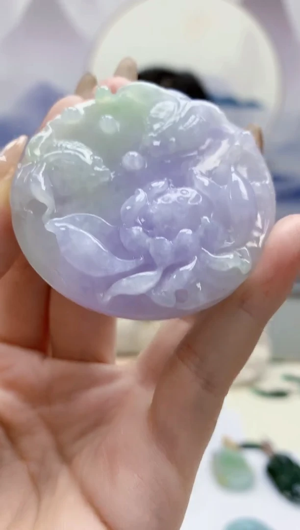 定制翡翠未镶嵌4852jw-毛货挂件114