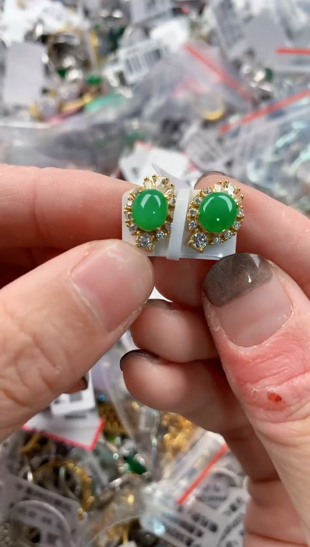 银S925镶嵌戒指翡翠333   6