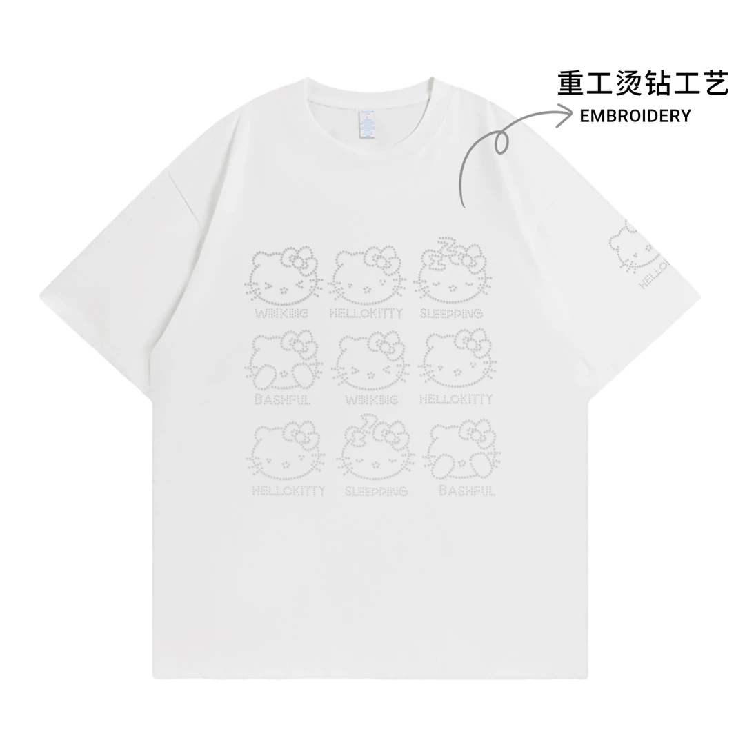 夏日休闲圆领T恤半袖时尚上衣印花宽松短袖扎染夏季