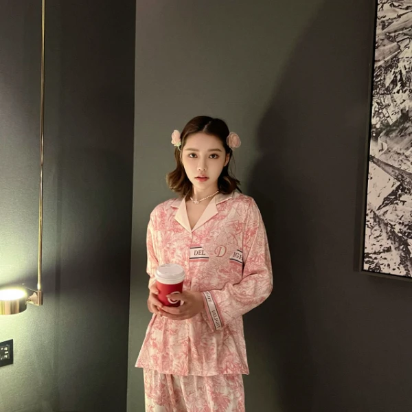 SIEOYJIEA/私迹大榕家《丛林限定长袖》女士印花女家居服套装