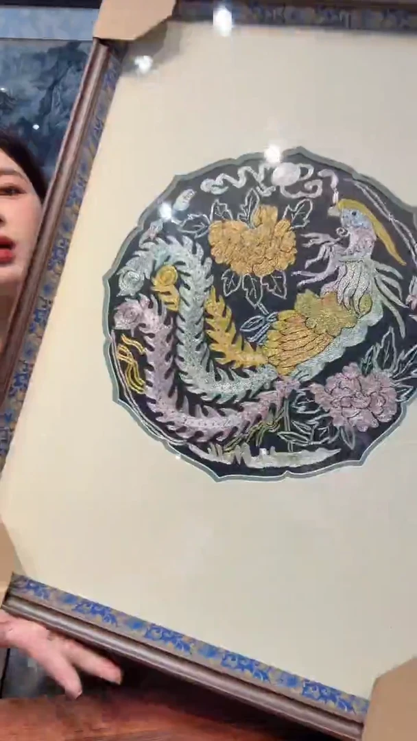 刺绣非遗苏绣手工刺绣单面绣凤凰
