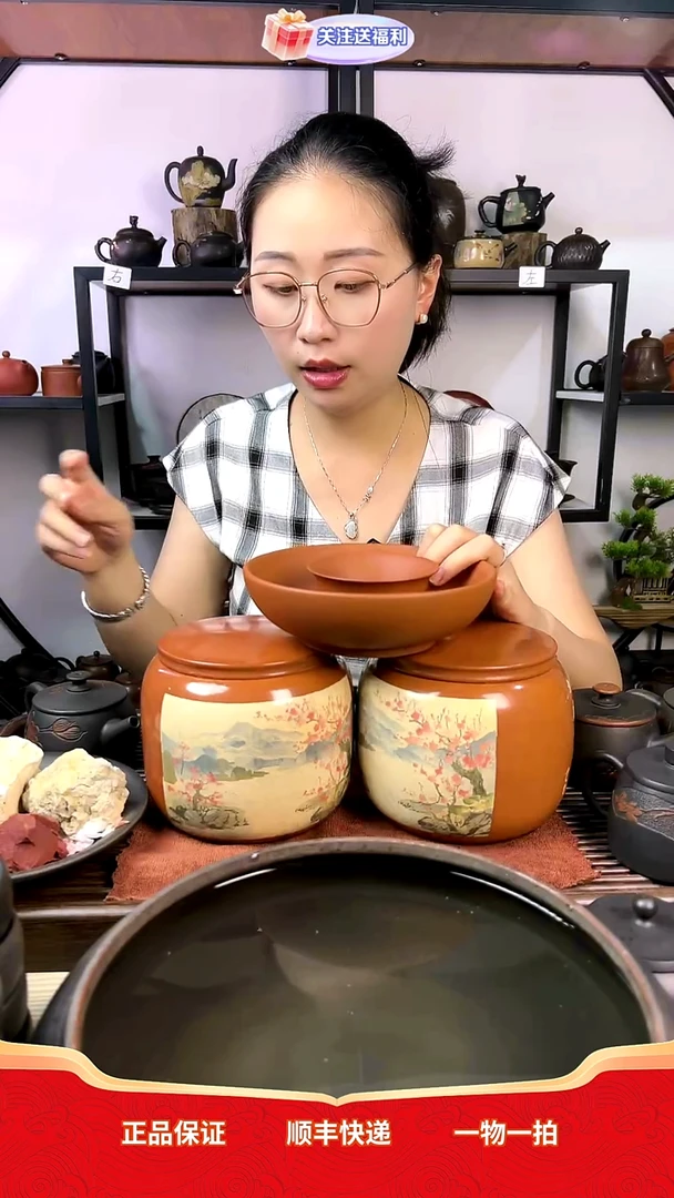 白*云南建水紫陶-复烧罐子