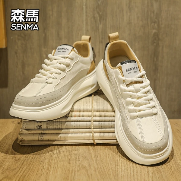 森马男鞋秋季2025新款上班百搭小白鞋男士轻奢潮流低帮休闲板鞋