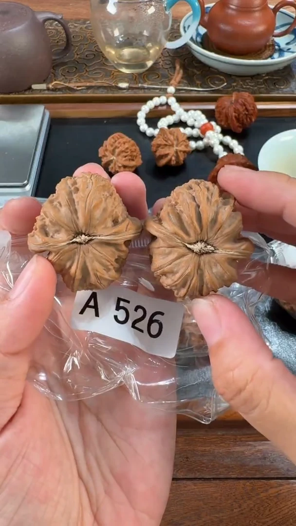 把件文玩核桃A526全品三角白40尺