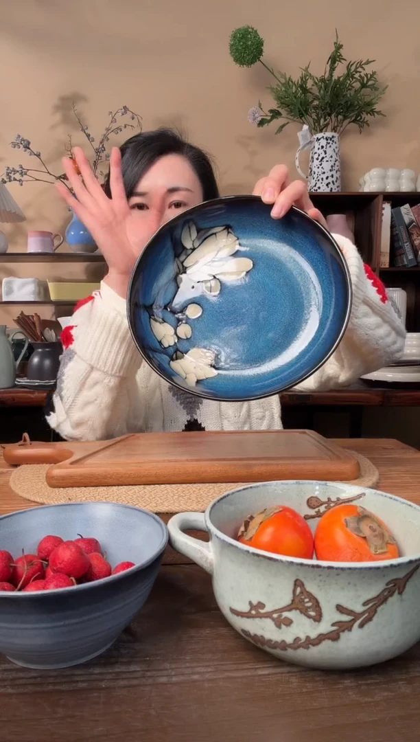 8.5英寸玉兰花深盘微瑕