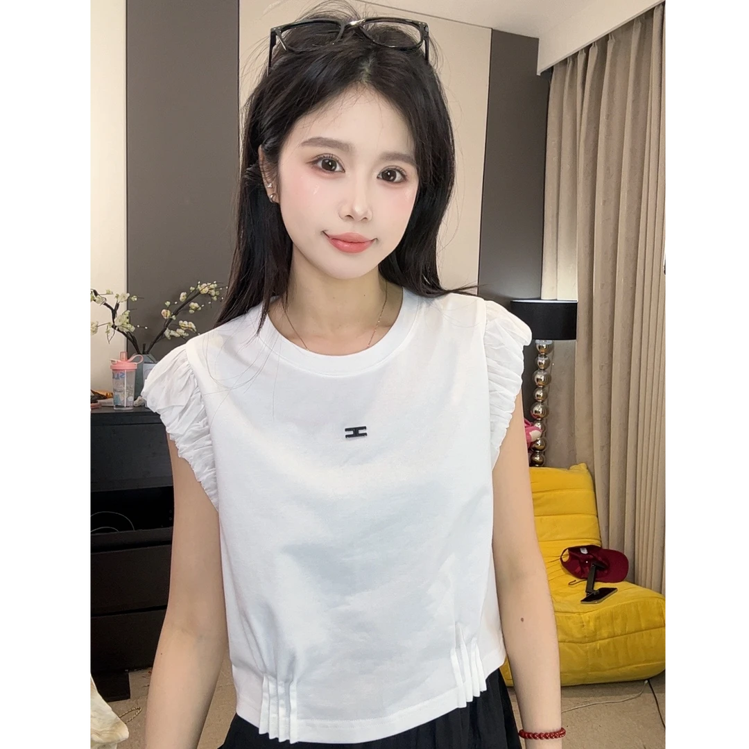 蔡小姐2025夏季新款小众设计感显瘦休闲时尚女装上衣