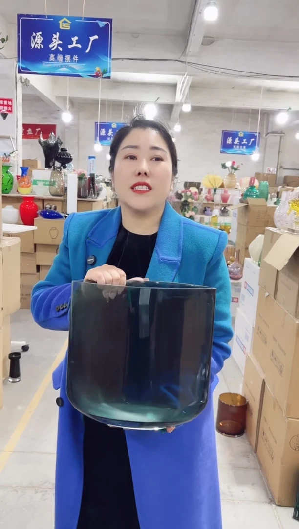 【闪购商品】玻璃唐总花瓶厂微瑕-W02HS