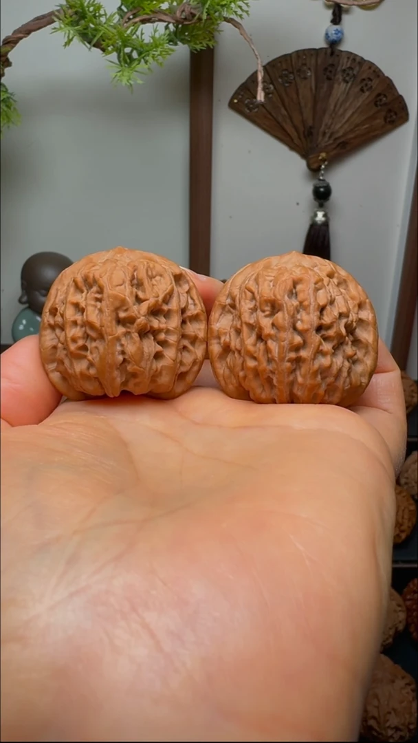 把件文玩核桃野生原树火麒麟货头 边39