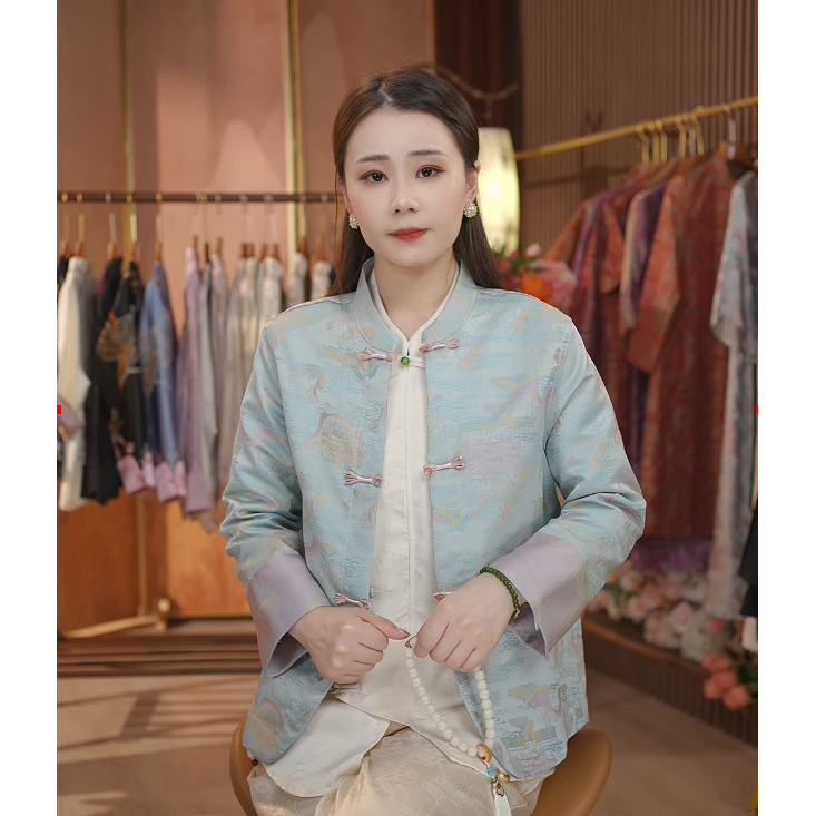 《千帆过-外套》新中式提花复古国风休闲百搭高定上衣外套