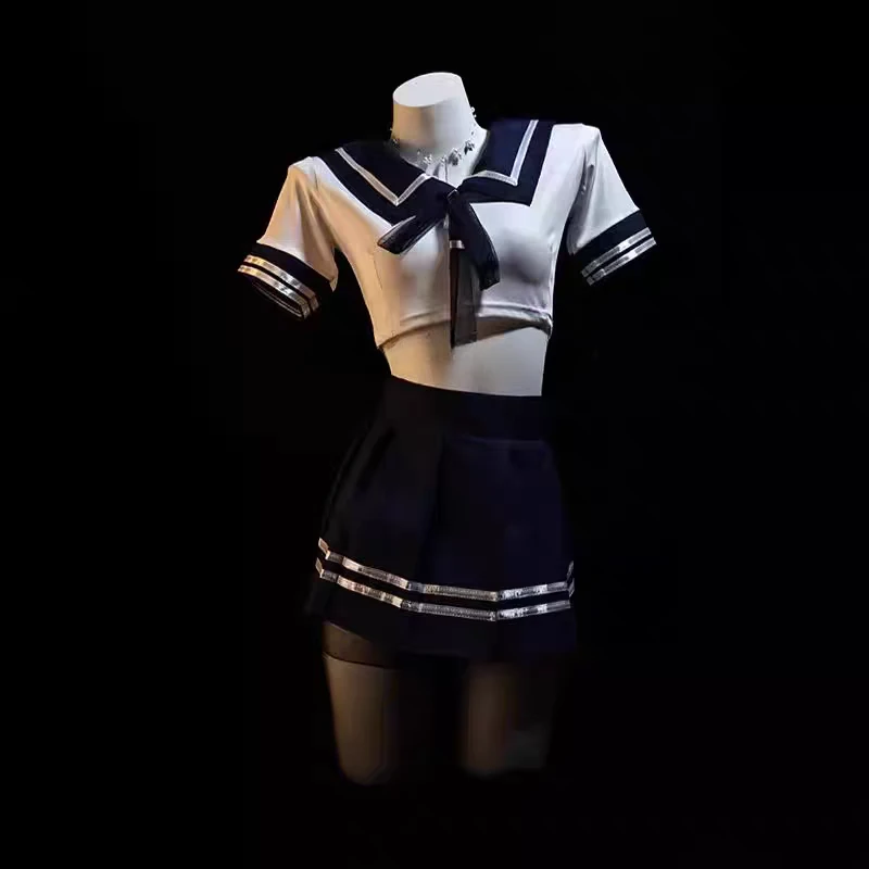 街溜子.「白梨月」性感睡裙学生可爱水手服JK制服cos纯欲可爱超短裙