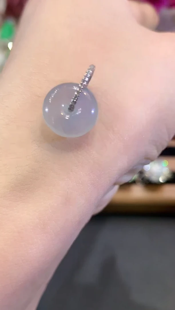 吊坠(不含链)18K金镶嵌翡翠B3