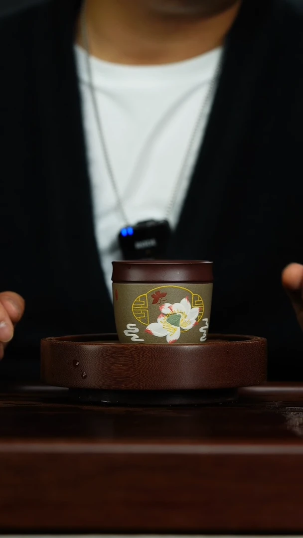 【闪购商品】紫砂茶壶d5荷花石红杯