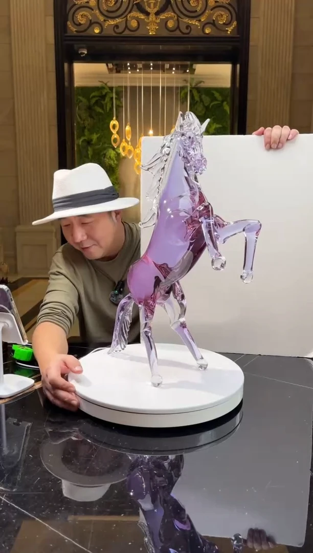 【闪购商品】摆件AJ03403紫水晶跃马艺术摆件