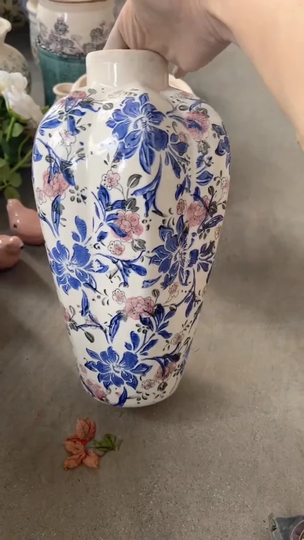 【闪购商品】陶瓷花盆高33.5cm内口5.5cm