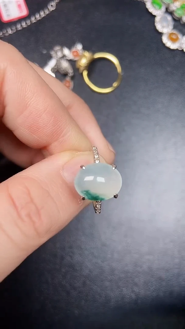 银S925镶嵌戒指翡翠1930