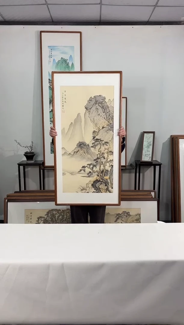 国画手绘*溪亭高逸*62*122cm