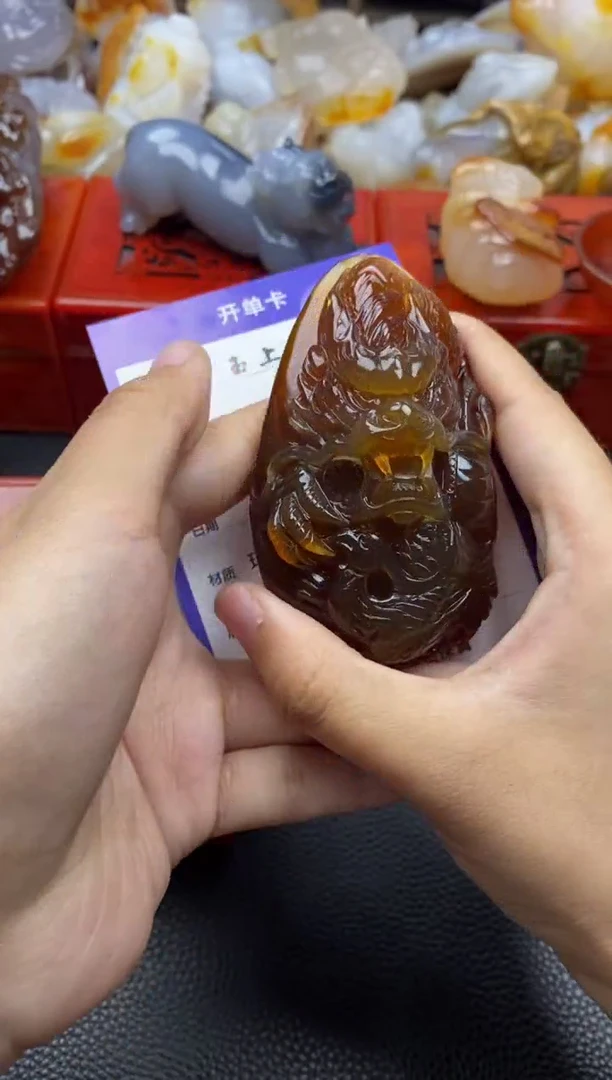 未镶嵌手把玛瑙/玉髓八*00