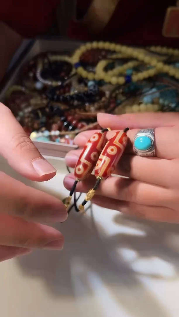 未镶嵌项链玛瑙/玉髓九眼项链