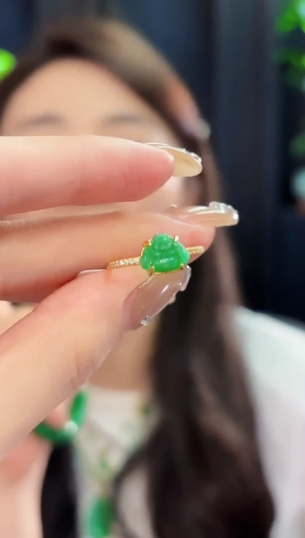 翡翠戒指未镶嵌缅料A货/多样性发货/一件