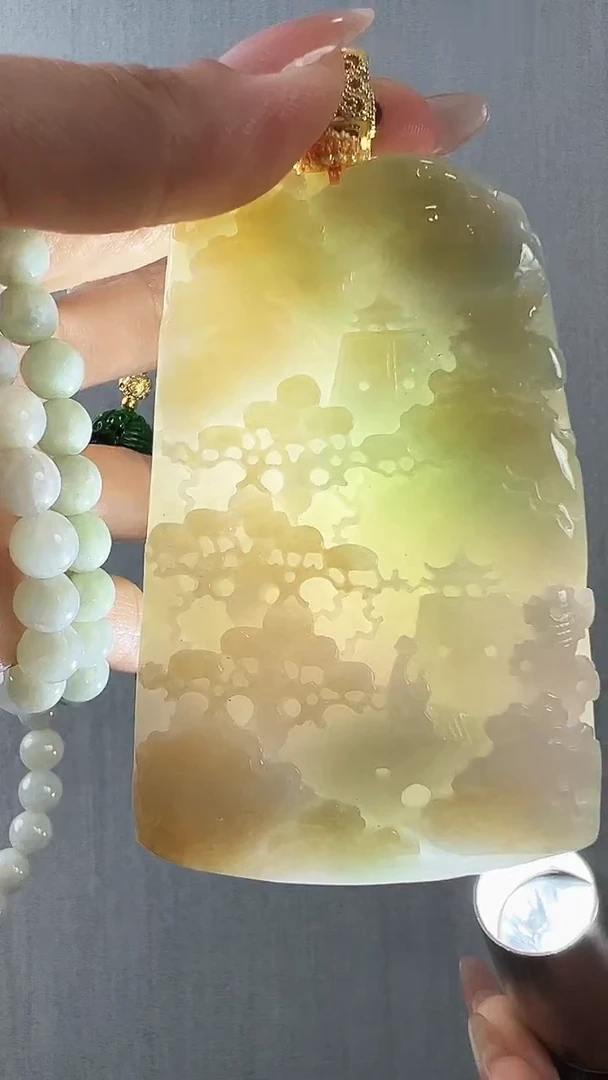 颈饰未镶嵌翡翠山水