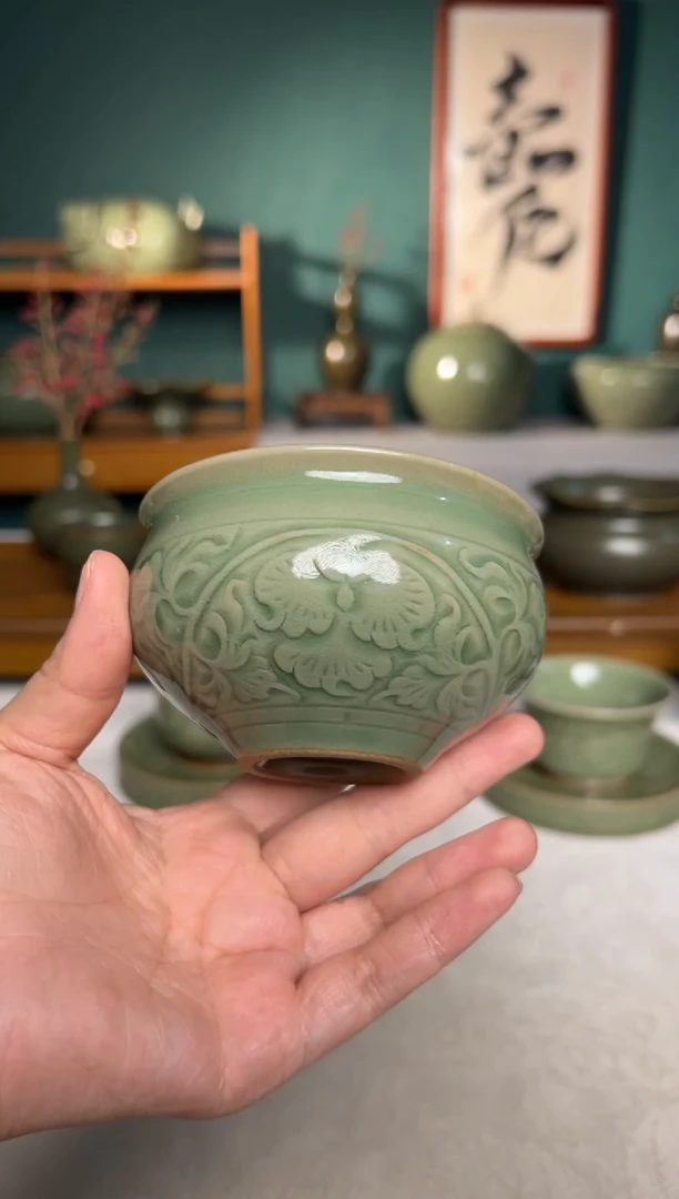 其他纯手工缠枝牡丹手炉杯