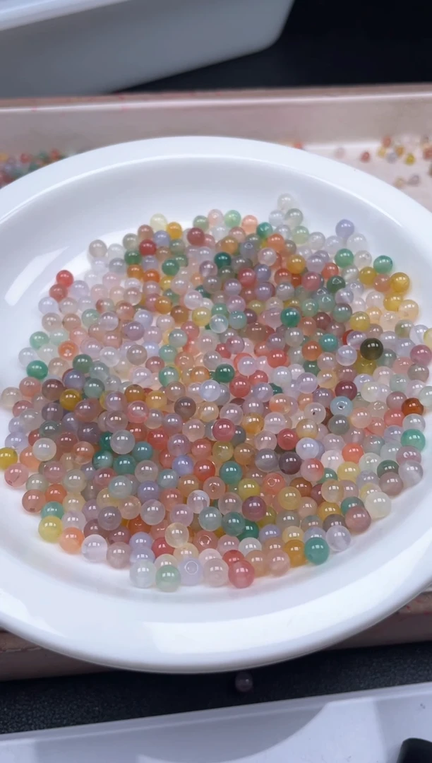 【闪购商品】玛瑙/玉髓颈饰未镶嵌w829糖果盐*源5mm*40