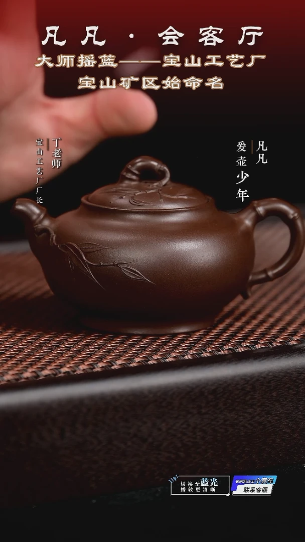 茶壶紫砂DL74 李倩 竹蕴老紫泥170cc