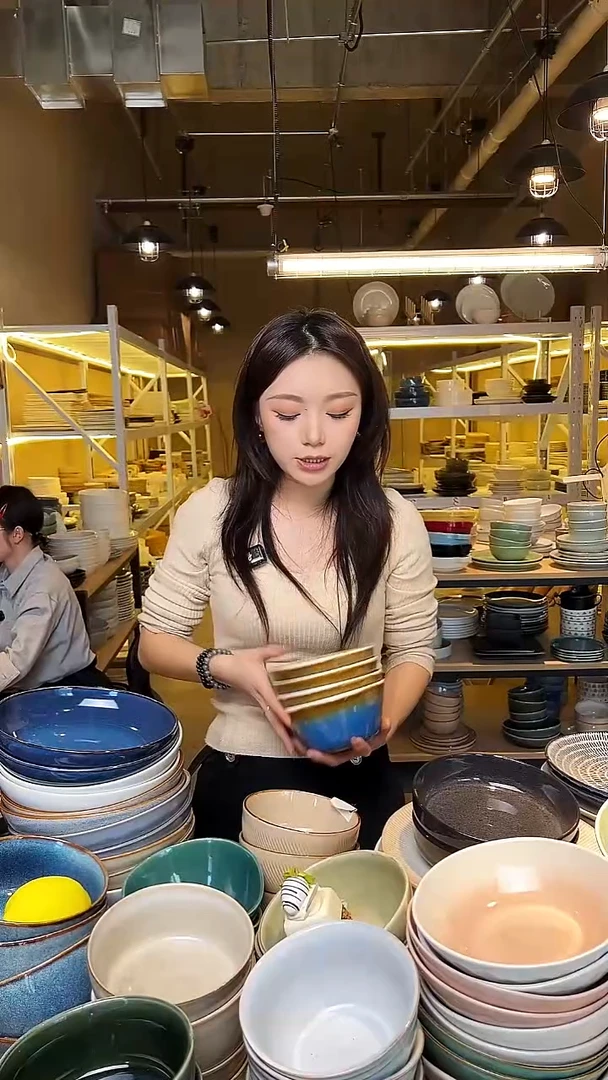 瓷253外贸尾货窑变釉下彩默认微瑕